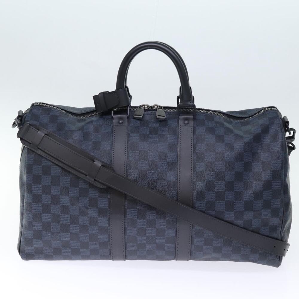 Louis Vuitton Damier Cobalt Keepall A Do Boston Bag Blue